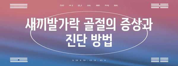 새끼발가락 골절 완벽한 치유 가이드 | 단계별 재활 운동과 주의 사항